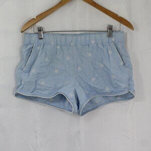 Love by Gap Women's Small Blue Sleep Shorts with Pockets and Bee Pattern